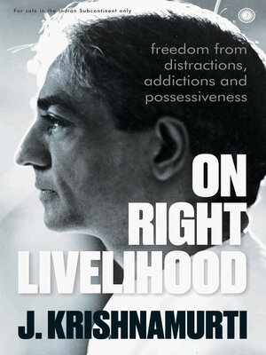 cover image of On Right Livelihood